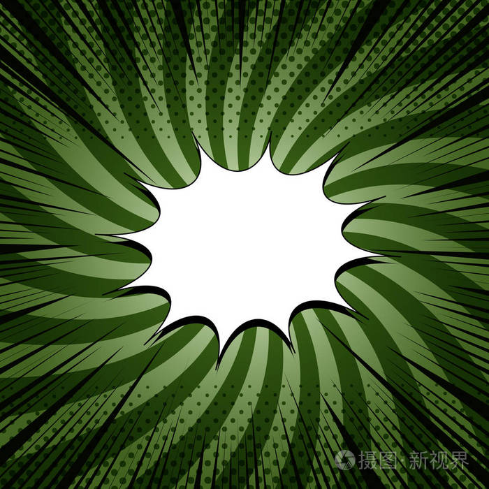 漫画书深绿色模板