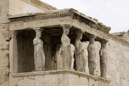 希腊雅典卫城 erechteion 寺