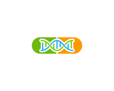 医学 Dna 徽标图标设计