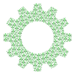 齿轮拼贴的生态人图标