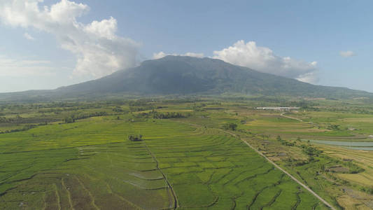 山谷与农田在菲律宾