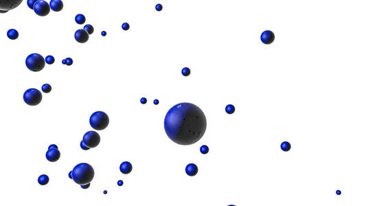 蓝色的三维球体。抽象背景。3d 渲染