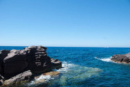 海在 Carloforte, 撒丁岛意大利