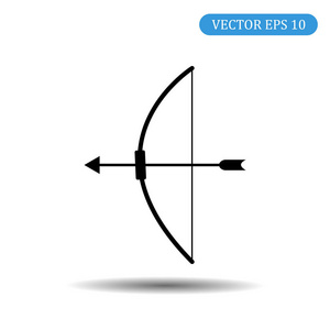 弓箭头图标。矢量插画 eps 10