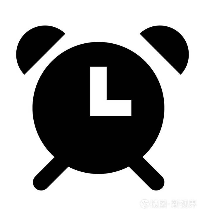 闹钟平面矢量图标