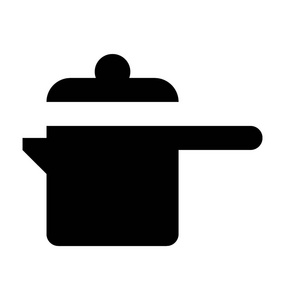 蒸煮锅平面矢量图标