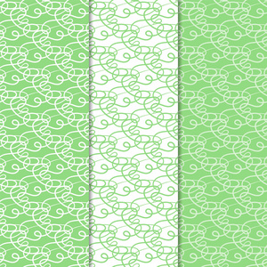 抽象无缝模式。绿色背景为纺织品墙纸和织品