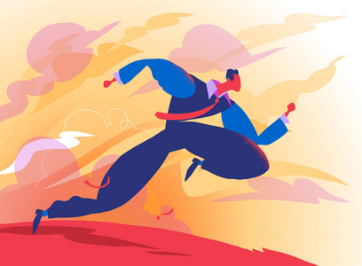 光明的未来商业人奔向光明的未来照片