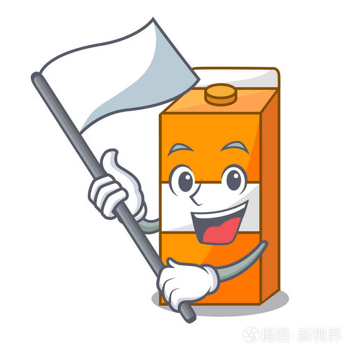 带旗包果汁吉祥物卡通插画 正版商用图片04vn3h 摄图新视界 带旗包果汁吉祥物卡通插画 正版商用图片04vn3h 摄图新视界