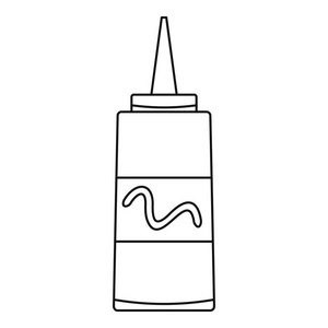 芥末塑料瓶图标, 轮廓样式