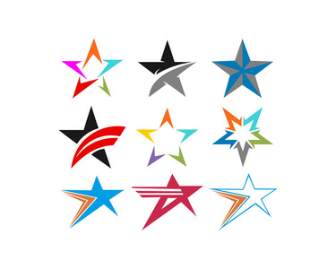 星形 logo 模板矢量照片