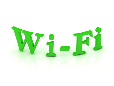 wifi 标志与绿色字母
