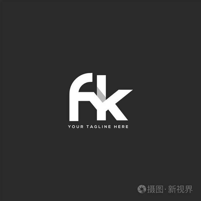 字母标志fk名片模板