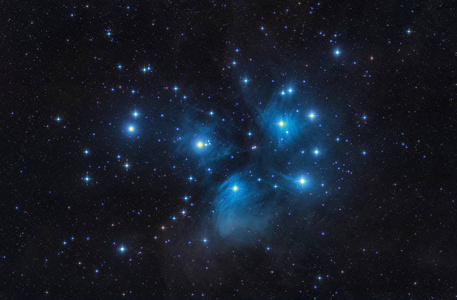 金牛星m45 昴宿星团, 七姐妹, 深天空 astrophoto, 科学.