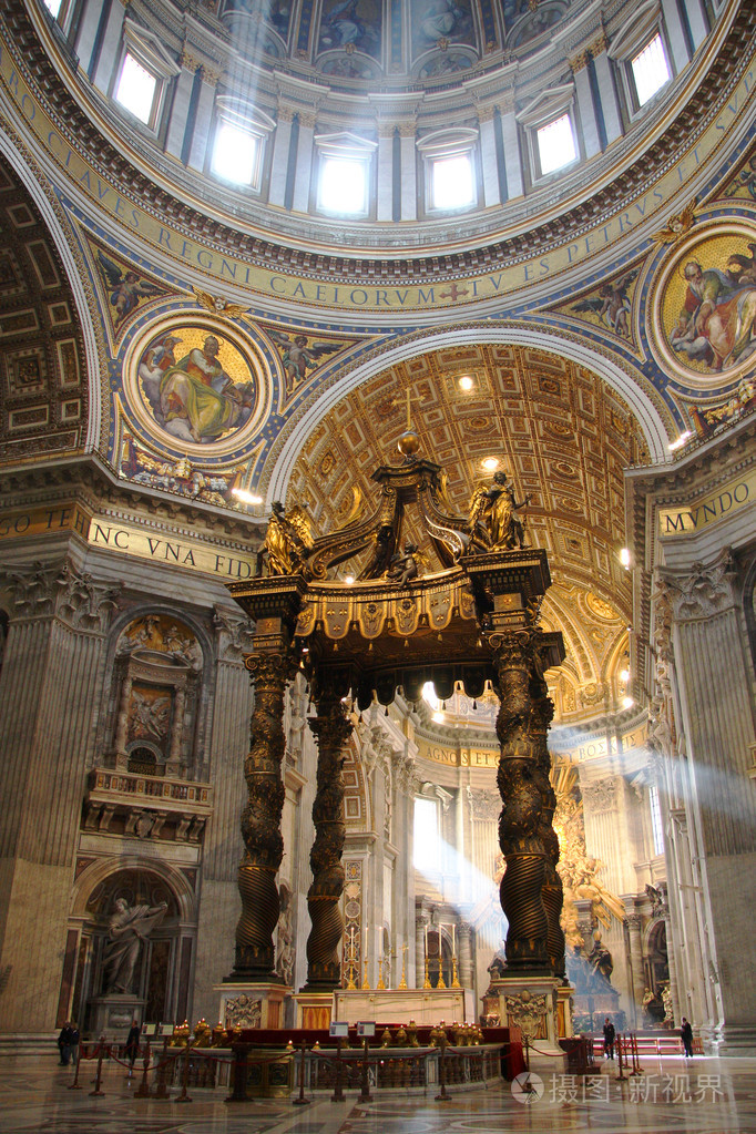 圣彼得大教堂, 圣彼得广场, 梵蒂冈城.室内室内装饰