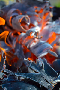 灰的火煤火焰和捻元素的抽象背景