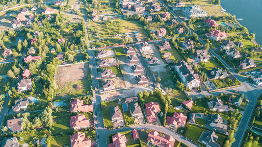 住宅小区的航空影像图片