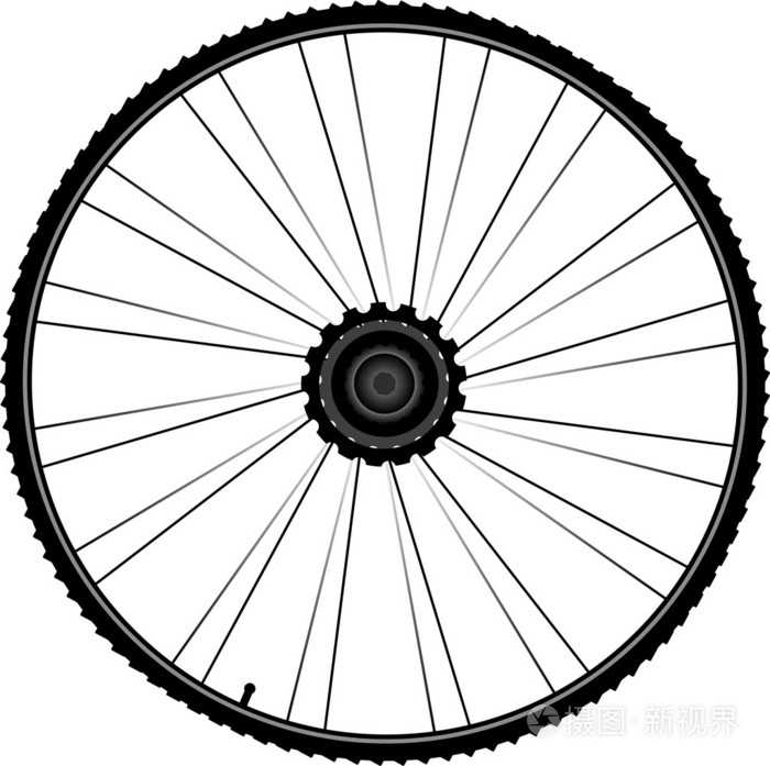 自行车轮胎素描图片
