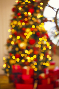 抽象与焦灯的圣诞树背景图片