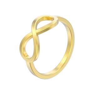 3d 例证被隔绝的金子简单的无限圆环在白色背景上