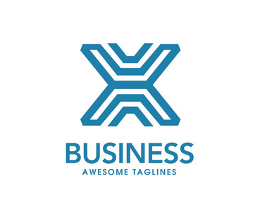 创意字母 x 矢量标志, x 字母标志设计, 初始 x 图标概念照片