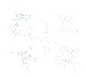 弹孔, 破碎的智能手机显示概念照片