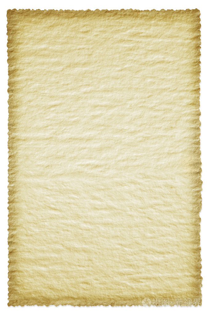 羊皮纸板上白色隔离