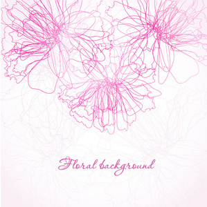 邀请卡用抽象的粉色花