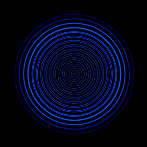蓝圈声波振荡, 抽象背景照片