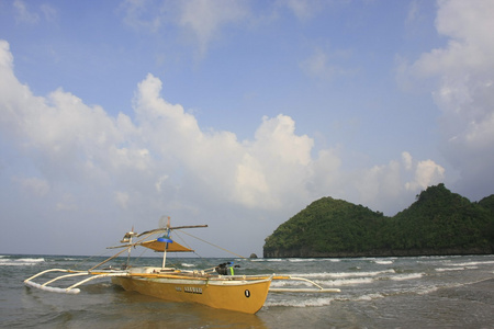 奥特船附近海滩，菲律宾 东南亚