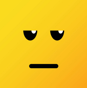 黄色的表情符号和 emojis。平面式特写中的矢量图解