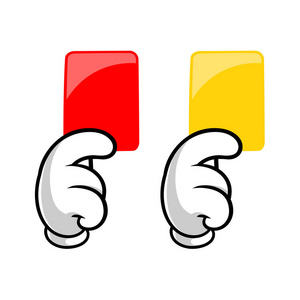 两只手的插图红色和黄色卡片图片