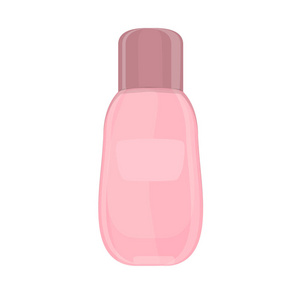 化妆品瓶或瓶子。在白色背景上隔离的平面图标