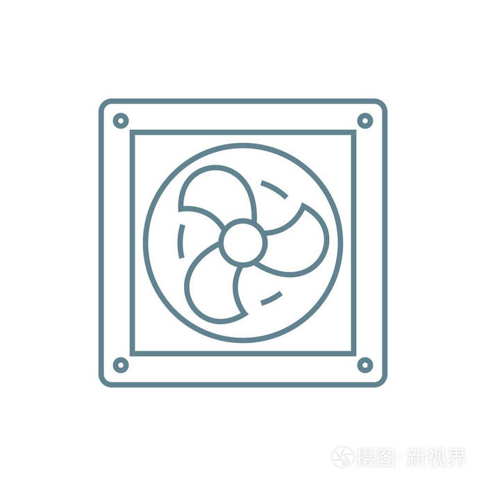 排气线图标概念.排气线矢量符号, 符号, 插图