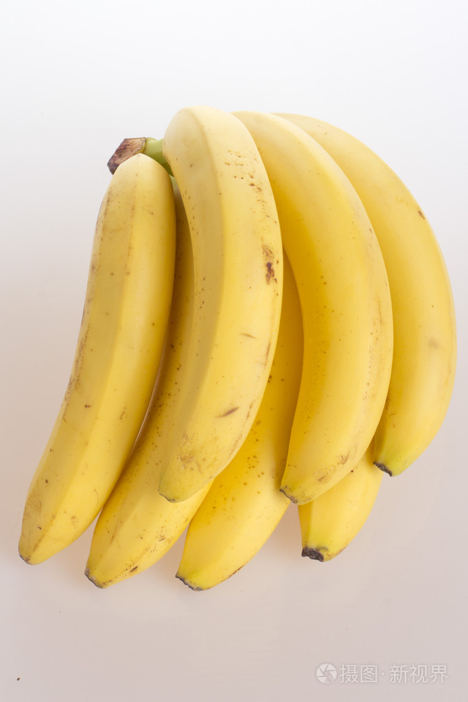 大串香蕉在白色背景上照片-正版商用图片04wzr4-摄图新视界