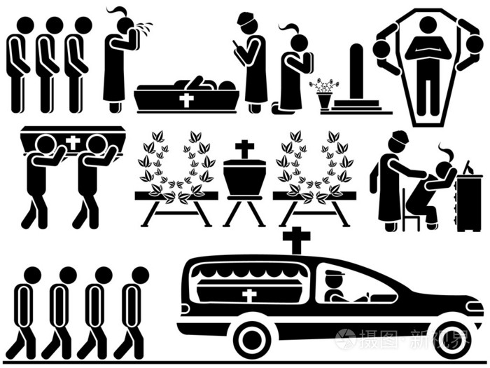 图标男子葬礼