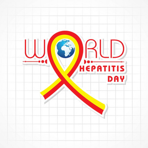 世界肝炎日存量图像和符号的矢量图解