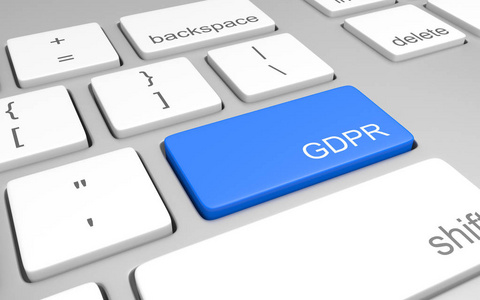 用于访问网站所有者 Gdpr 法规遵从性信息的计算机密钥, 3d 渲染