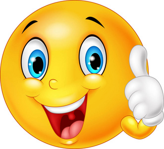 快乐的笑脸快乐的笑脸表情符号竖起大拇指照片