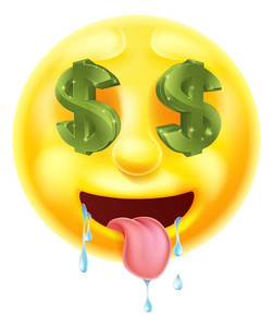 美元符号眼睛表情符号 emoji 表情照片