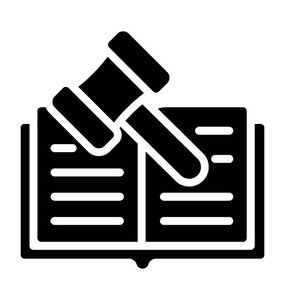 法律和秩序命令和决定锤子图标为法律和秩序的纸照片