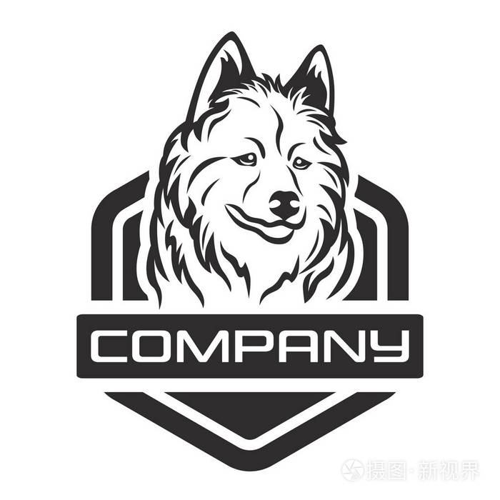 现代狼在六角标志