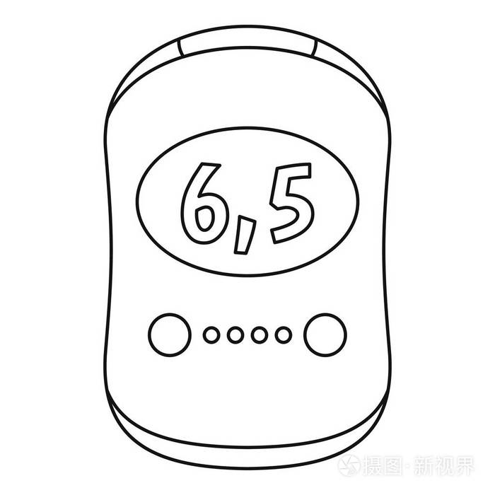 现代葡萄糖表图标, 轮廓样式插画-正版商用图片04xq78-摄图新视界