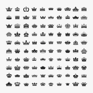 国王和皇后皇冠符号