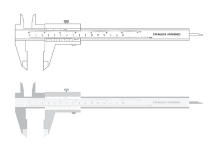 游标卡尺工具矢量图