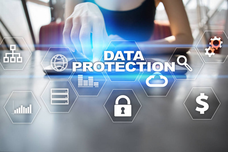 数据保护网络安全信息安全和加密。互联网技术与商业理念