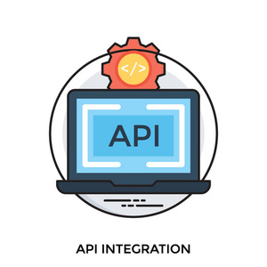 应用程序编程接口集成平面图标