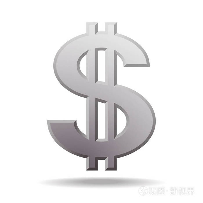 美元符号与两条垂直线 i插画-正版商用图片04xx9v-摄图新视界