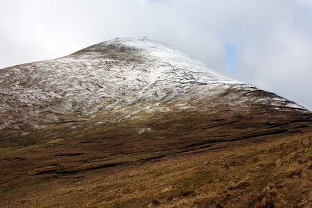在冬天，爱尔兰加尔蒂山
