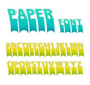 纸多彩附加创意字体图片